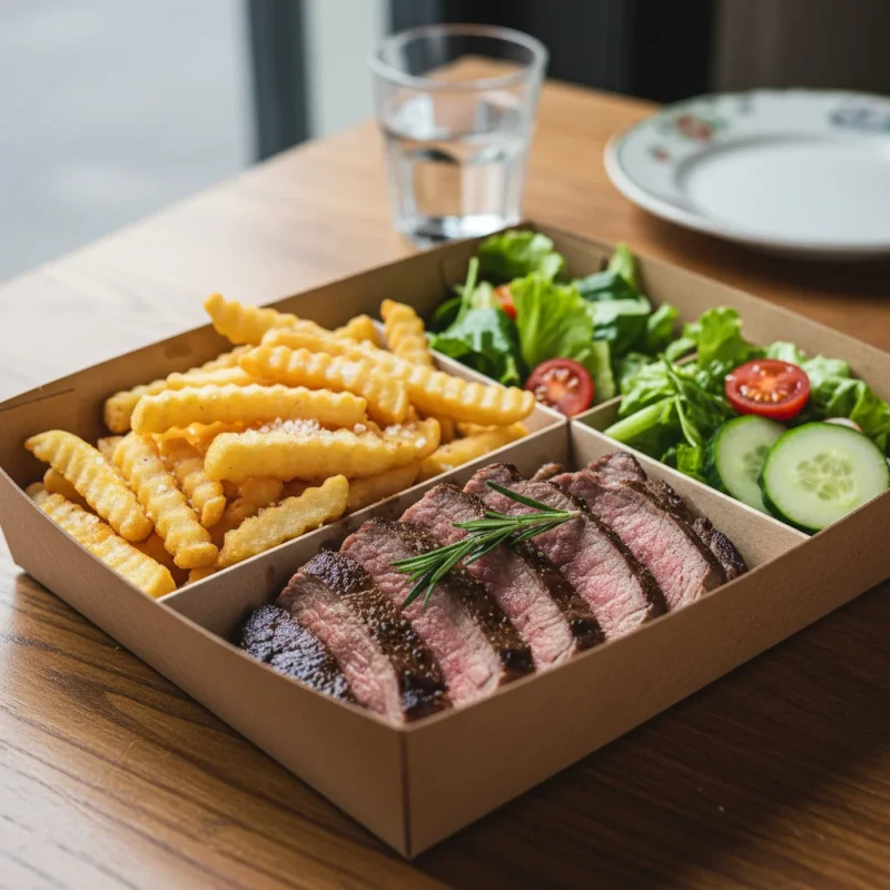 BOX (z frytkami i sałatą) (Cielęcina)