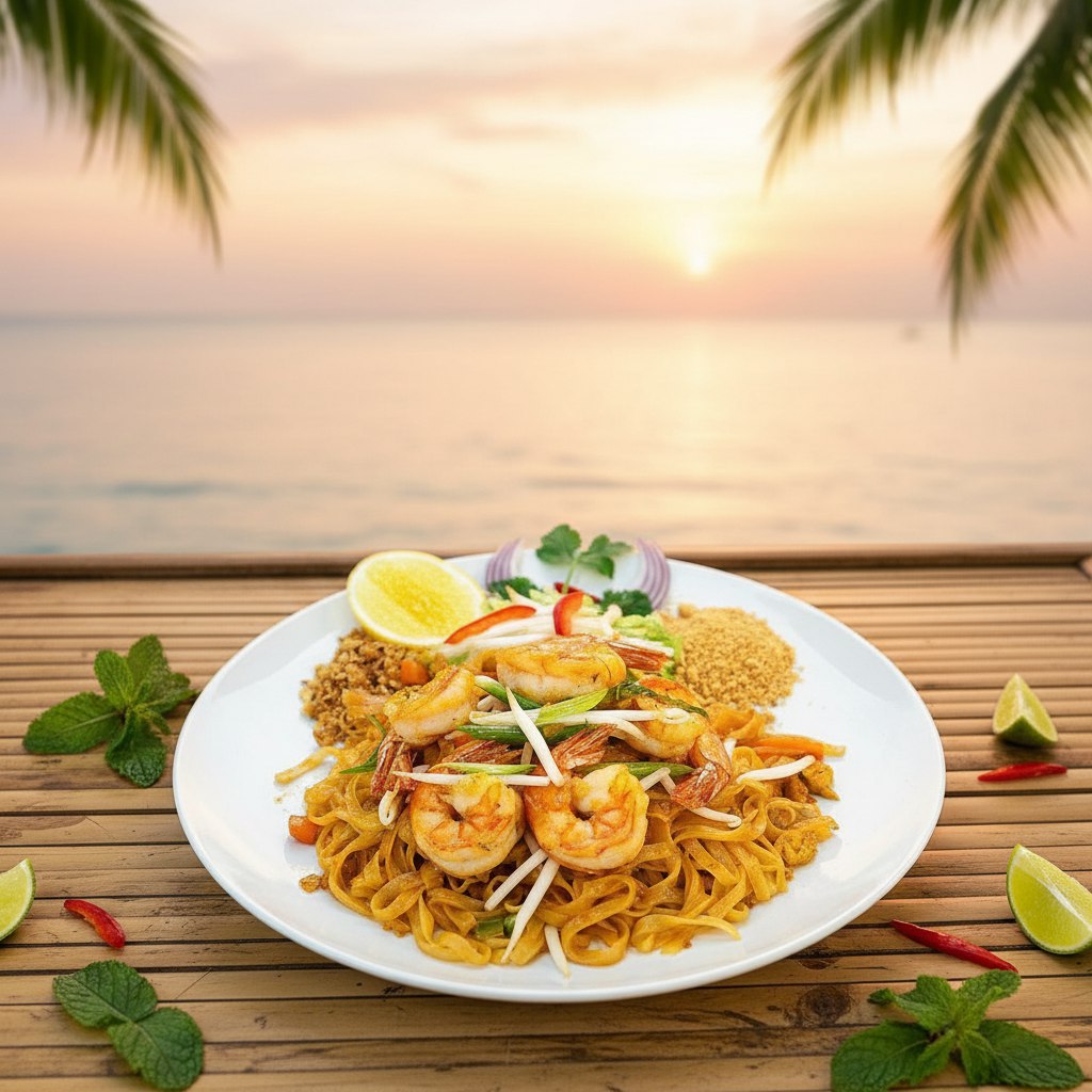 Pad thai z krewetkami